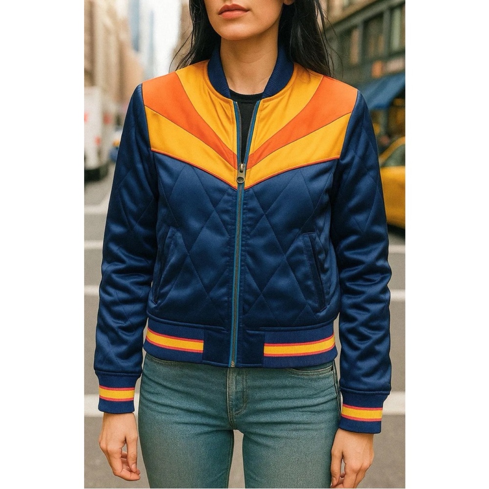 Classic Rock Couture Original Blue Rising Sun Bomber Jacket - XS - Picture 5 of 10